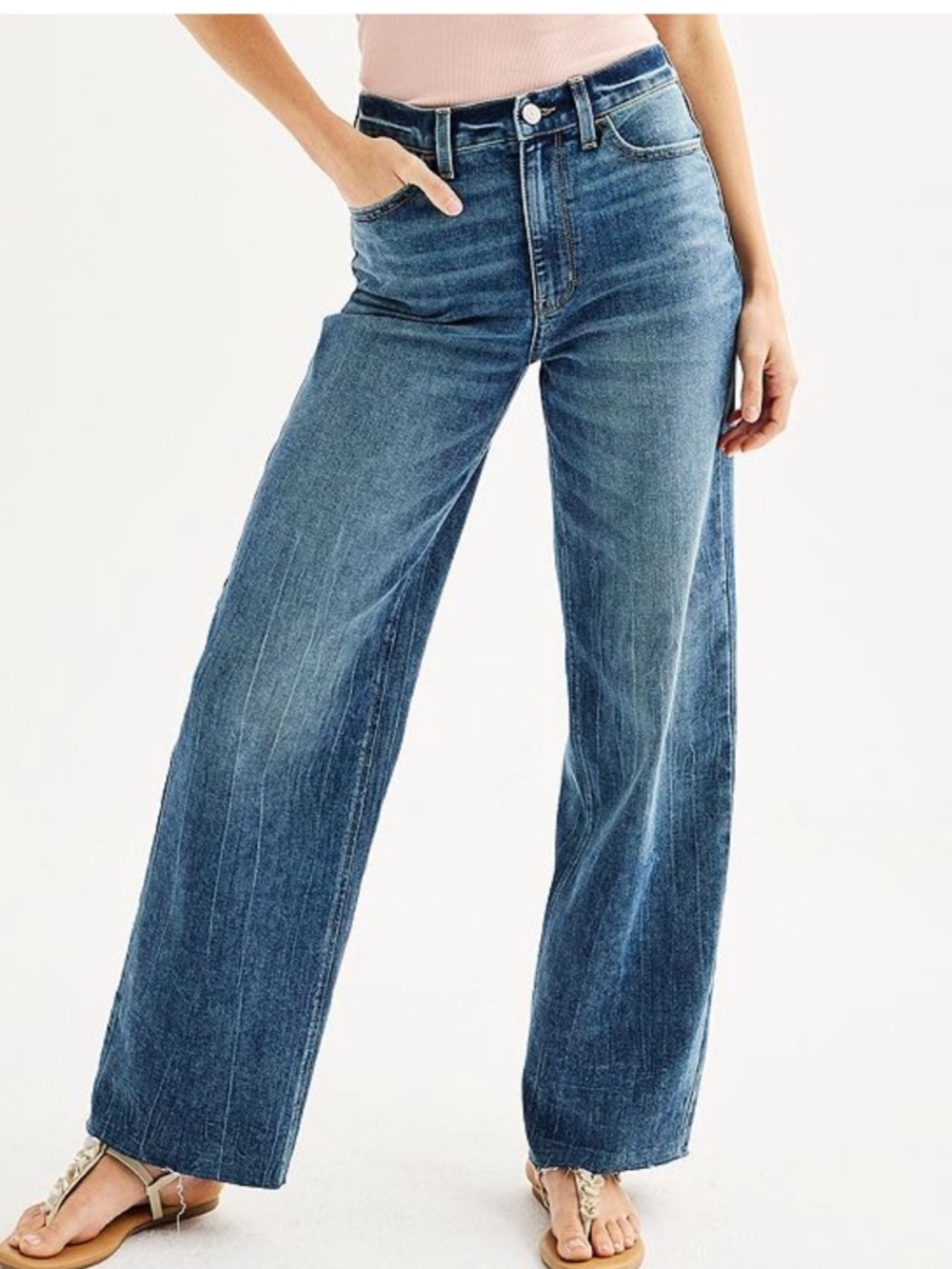 So High Rise Wide Leg Jeans NWT size 1